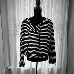 striped Moto jacket